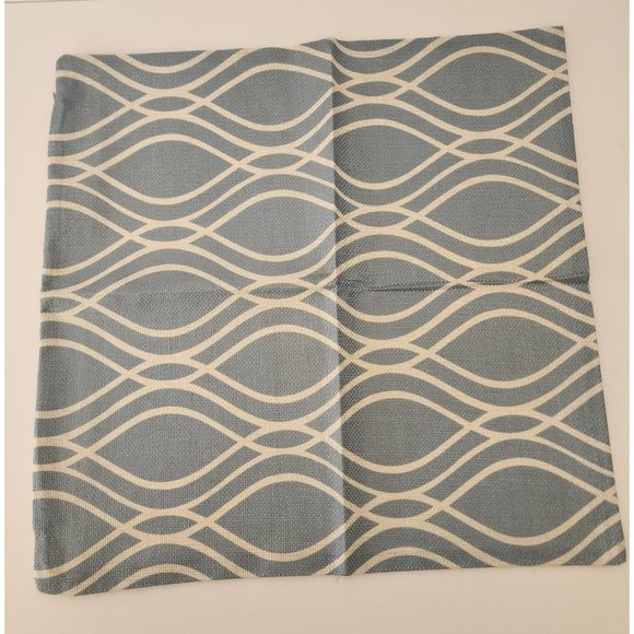 Set of 3 Cozy Polyester Throw Pillow Covers Dusty Blue/Gray 15.5" x 15.5" w/zipp - Picture 6 of 12